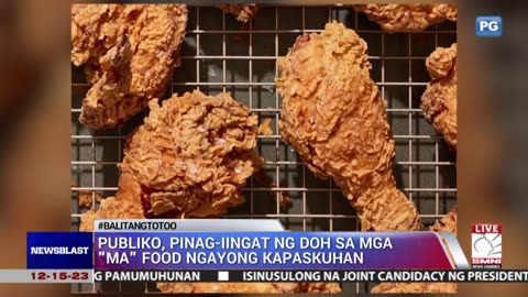 Publiko, pinag-iingat ng DOH sa mga "ma" food ngayong Kapaskuhan