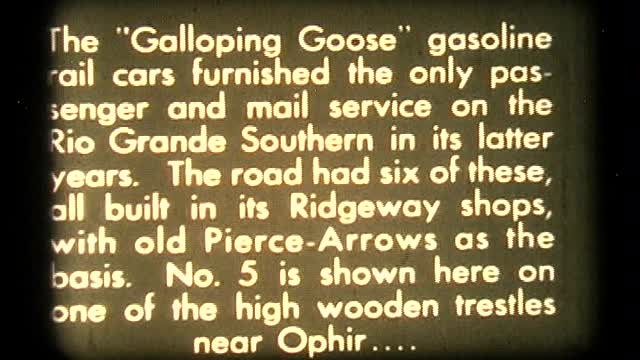 Galloping Goose on a trestle near Ophir, Co.