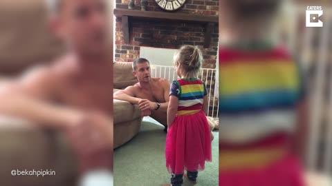 Genius Dad's Trick To Stop Daughter Crying