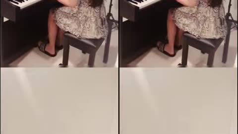 Playing the piano and singing.........