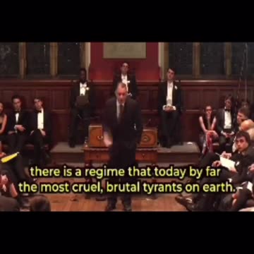 Israeli journalist Gideon Levy at the Oxford Union