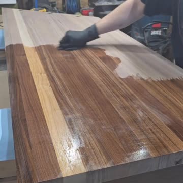 First Coat Of Oil Going On #woodworking