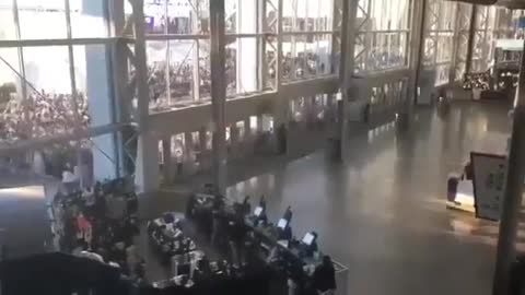 Footage from Kabul airport this morning according to online reports.