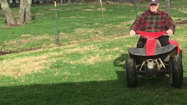 ATV in the barn