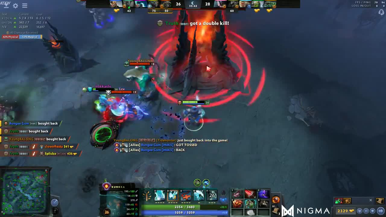 Attacker get a free teleport dota2