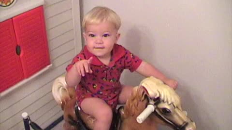 Jason On Rocking Horse.