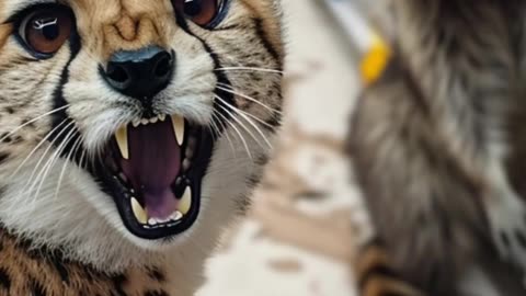 Cheetah stole the camera... shock