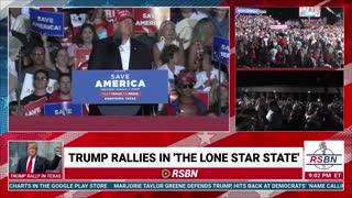 The crowd at the Trump Rally in Texas broke out in singing of the National Anthem.