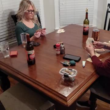 Spades and peach wine