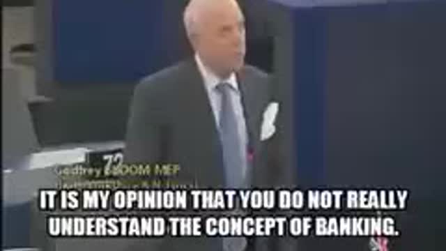 Politician says bank are a scam there broke