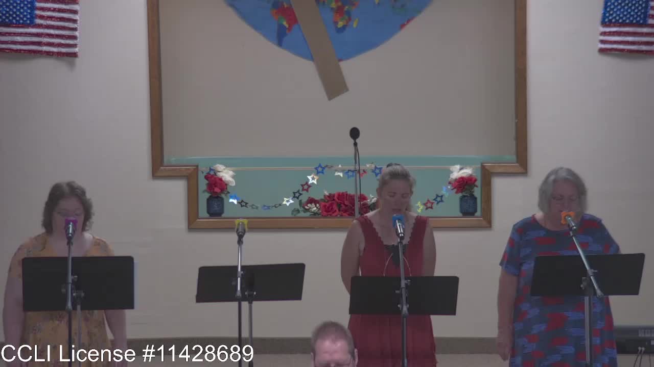 Moose Creek Baptist Church Sing “Tis So Sweet to Trust in Jesus“ During Service 7-10-2022