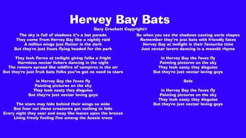 Hervey Bay Bats Song