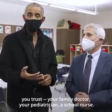 Fauci and Obama on vaccine safety in children.