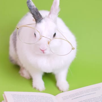 Bunny and reading books
