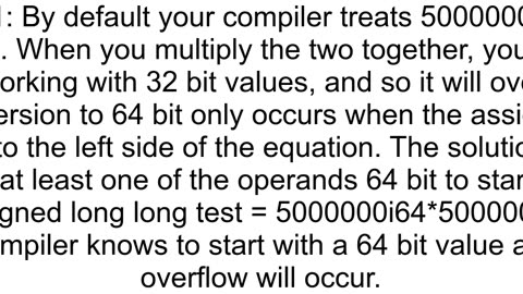 Issues with unsigned long long