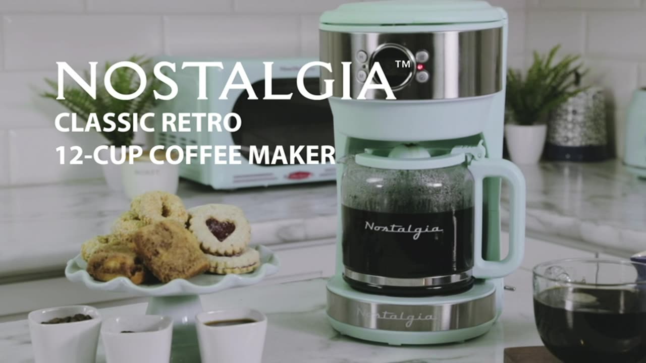 Nostalgia Retro Coffee Maker, 12 Cup Buy Now