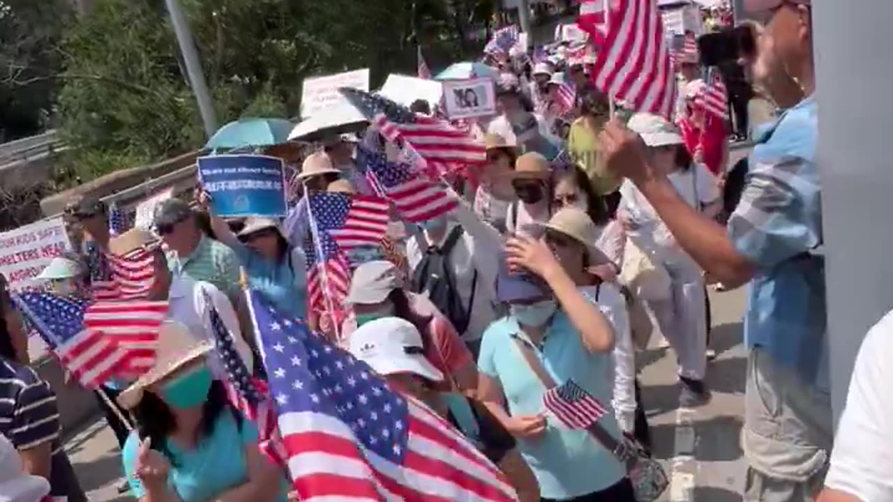 NYC Asian American Protest Against Migrant Shelters Is HUGE