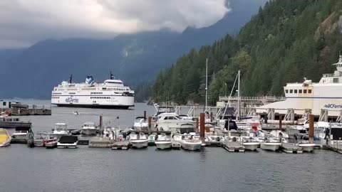 BC Ferry come to Horseshoe Bay, West Vancouver