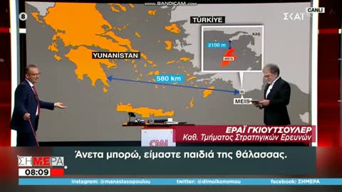 «Σε απόσταση ΚΟΛΥΜΒΗΣΗΣ το Καστελόριζο, ΔΕΝ ΜΠΟΡΕΙ ΝΑ ΑΝΗΚΕΙ στους Έλληνες»