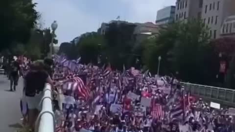 7-26-21 Massive Protest in DC. Protesters Advocating US to Take Action Against Communist Cuba