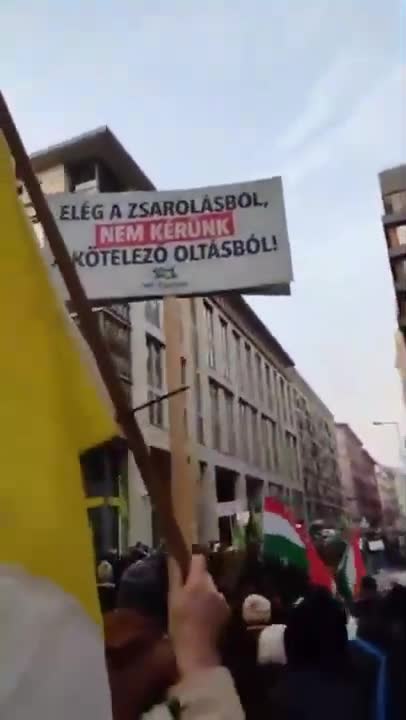 Hungary Massive Protest Against Covid Tyrrany