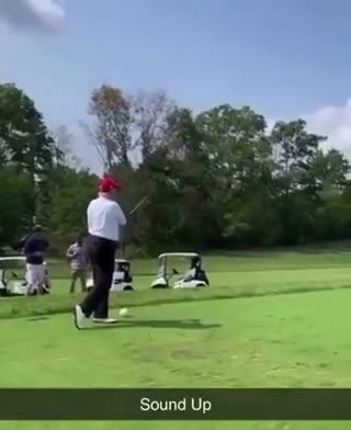 President DJT With Some Golf-Course Humor: "Think Biden Can Hit A Ball Like That?"