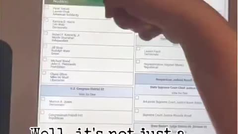 A voter was trying to choose President Trump and the race lit up for Kamala Harris