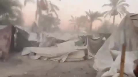The moments of the attack in Deir al-Balah.