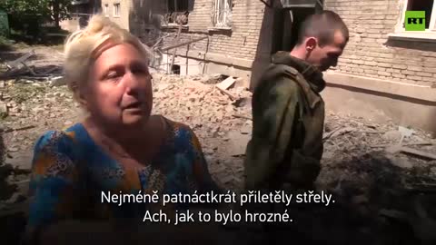 Obyvatelka města Jasinovataja vypráví o ostřelování z ukrajinské strany