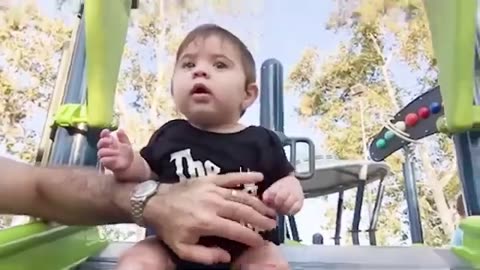 Funny baby moment. Try not to laugh