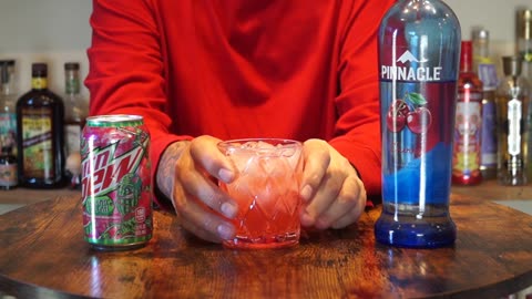 Pinnacle Cherry Vodka & Mtn Dew Major Melon