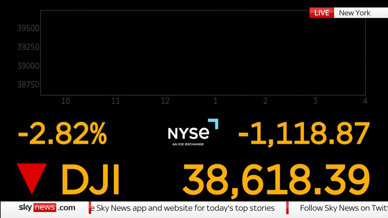 New York Stock Exchange opens as US recession fears send stock markets tumbling