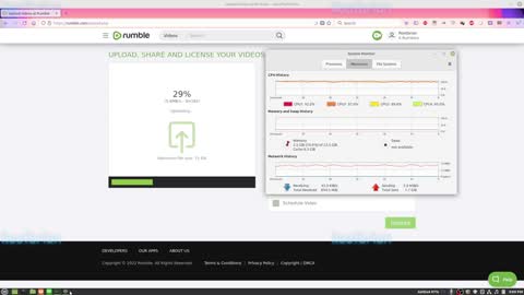 This is rumble's maximum upload speed (regardless of your internet service provider)