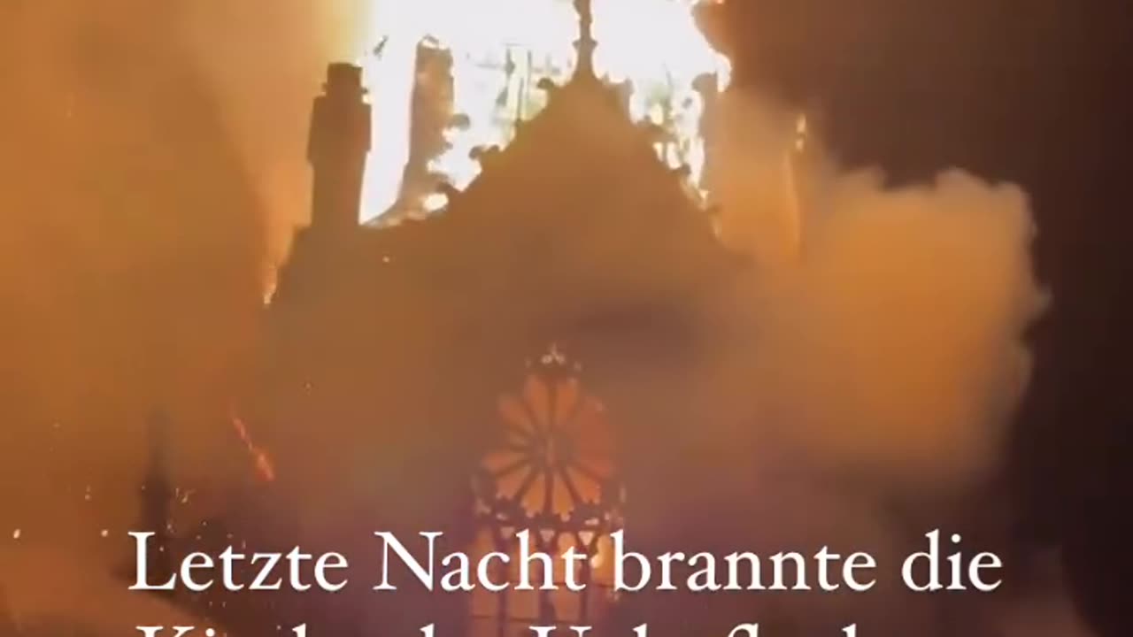 Frankreich. Letzte Nacht brannte die Kirche der Unbefleckten Empfängnis in Saint-Omer bis auf ...