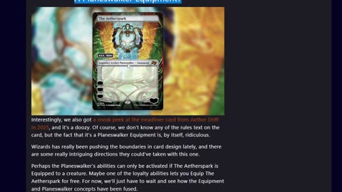 Planeswalker equipment???