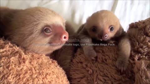 Baby sloths loving life!!