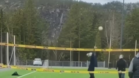 dog plays volleyball, my God