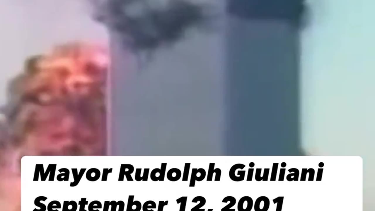 NYC Mayor Rudy Giuliani confessing to FOREKNOWLEDGE of the Twin Towers collapse