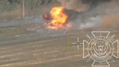 Ukrainian vehicles destroyed by Russia in the Kursk border area