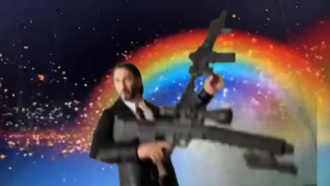John Wick and his dog and Tim Walz in the Pro Wrestling Ring