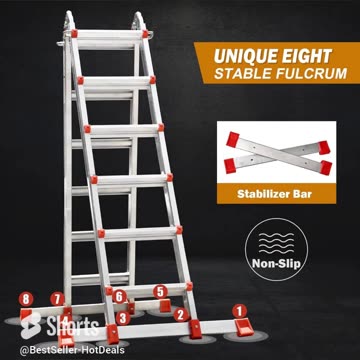 Soctone Ladder, A Frame 6 Step Ladder Extension Ladder