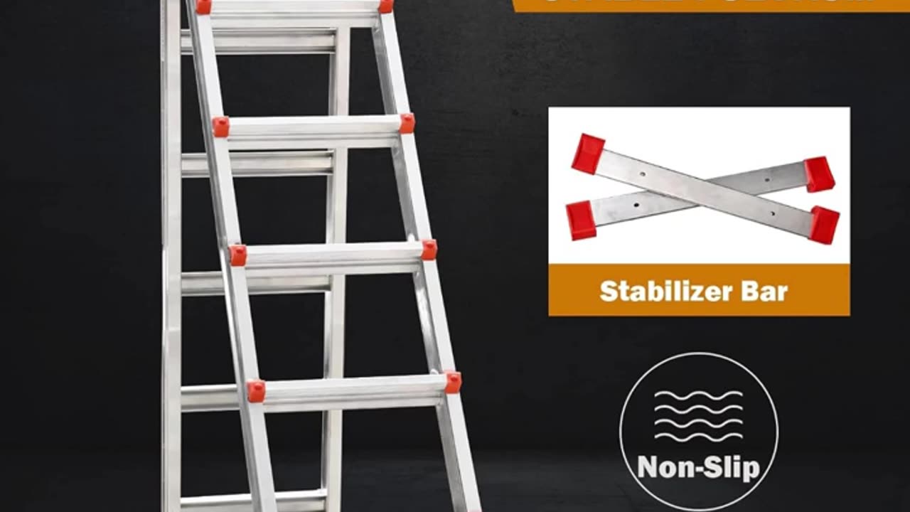 Soctone Ladder, A Frame 6 Step Ladder Extension Ladder