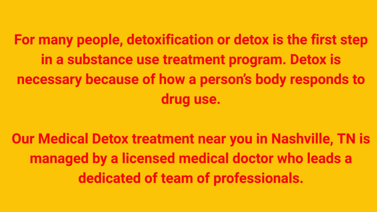 Nashville Addiction Recovery - Medically Supervised Detox in Nashville