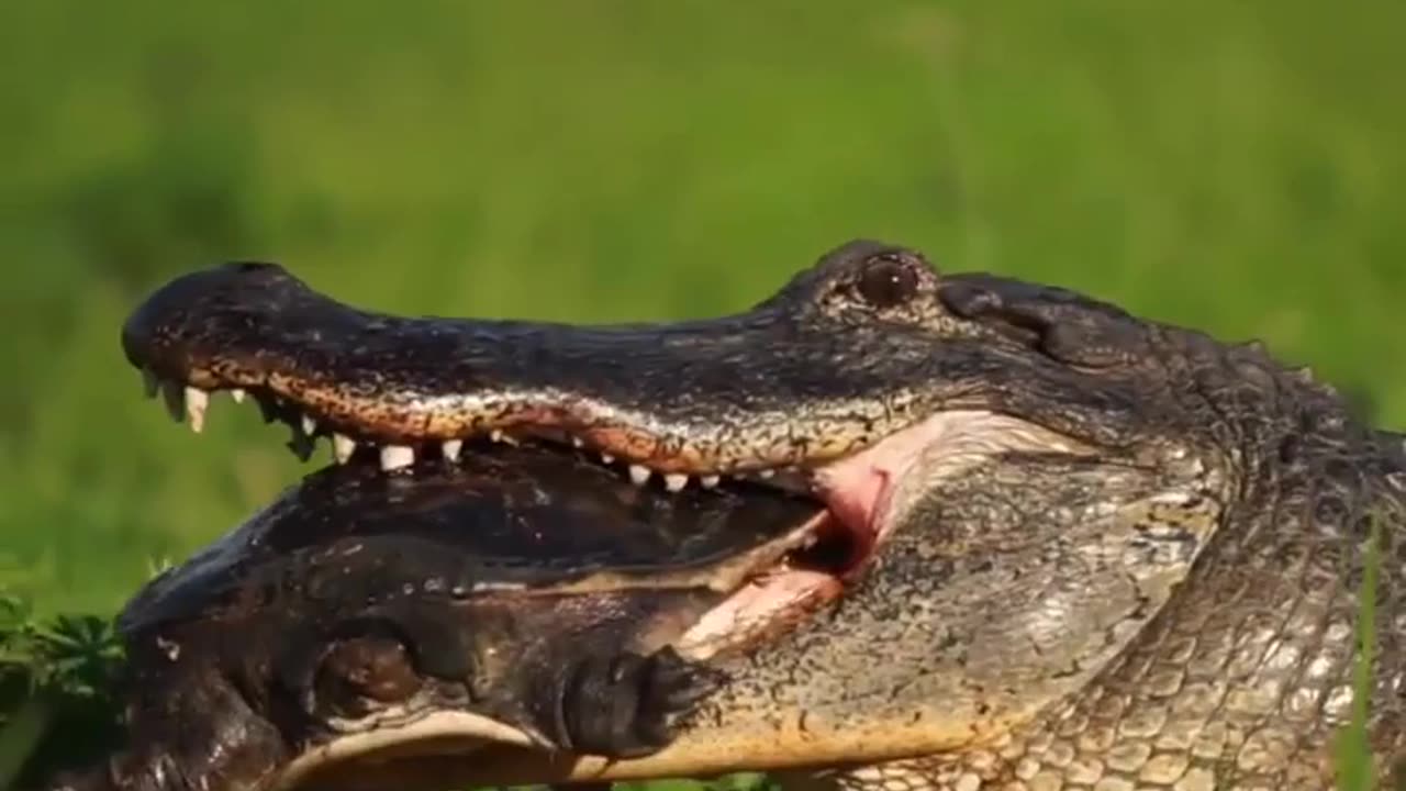 Alligator Chomps Down on Softshell Turtle 🐊🐢