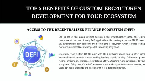 Benefits of Custom ERC20 Token Development for Your Ecosystem