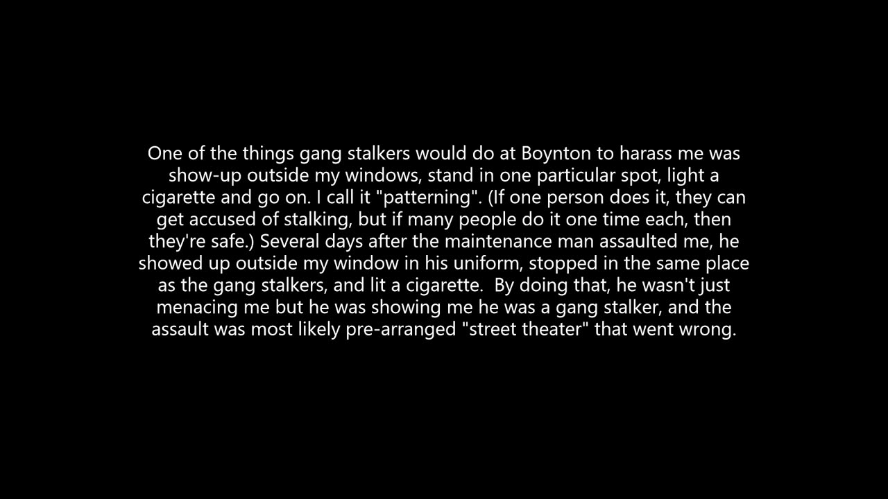 Boynton Stalkers, Gang-stalking