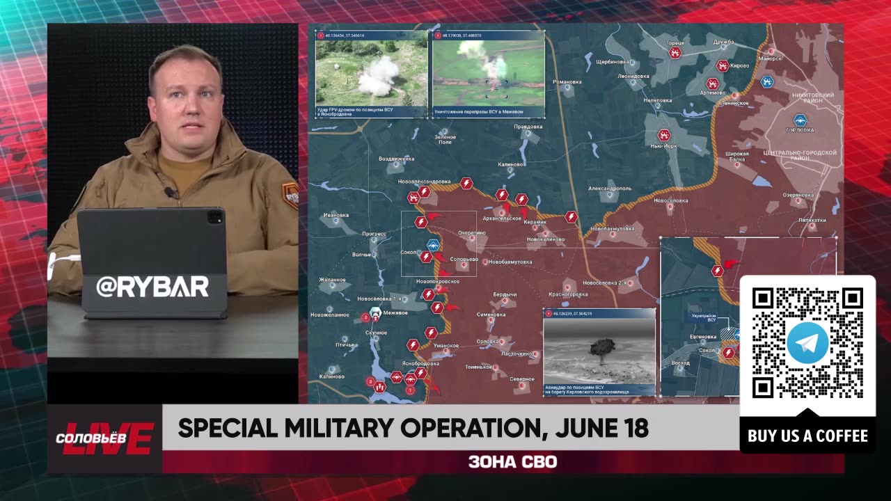 ❗️🇷🇺🇺🇦🎞 RYBAR HIGHLIGHTS OF THE RUSSIAN MILITARY OPERATION IN UKRAINE ON June 18, 2024