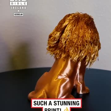 3D Printing a copper lion