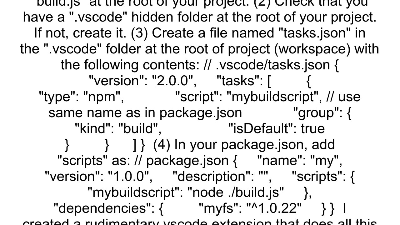 Configure VS Code default Build Task based on file extension