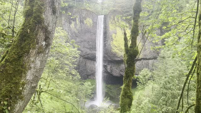 Lovely Lower Latourell Falls – Columbia River Gorge National Scenic Area – Oregon – 4K